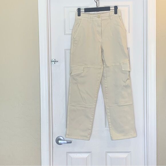 Aritzia Wilfred Free Woven Wide Leg Cargo Pants Size 0 - Picture 8 of 9